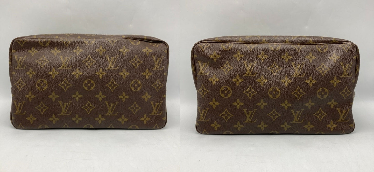 LOUIS VUITTON ルイヴィトン モノグラム トゥルーストワレット28 化粧ポーチ M47522 中古 D4