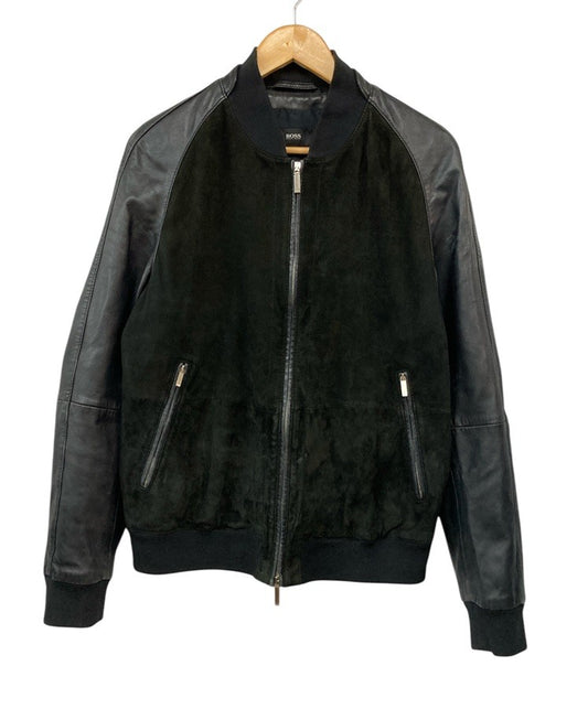 HUGO BOSS ヒューゴボス ラムレザー/スエード ブルゾン レザージャケット サイズ48 中古 D4