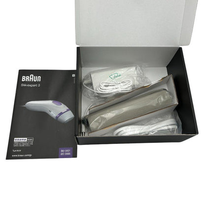 未使用品 BRAUN ブラウン Silk・expert3 シルクエキスパート 光美容器 BD3005 脱毛 ムダ毛 家電 足 腕 脇 中古 W４