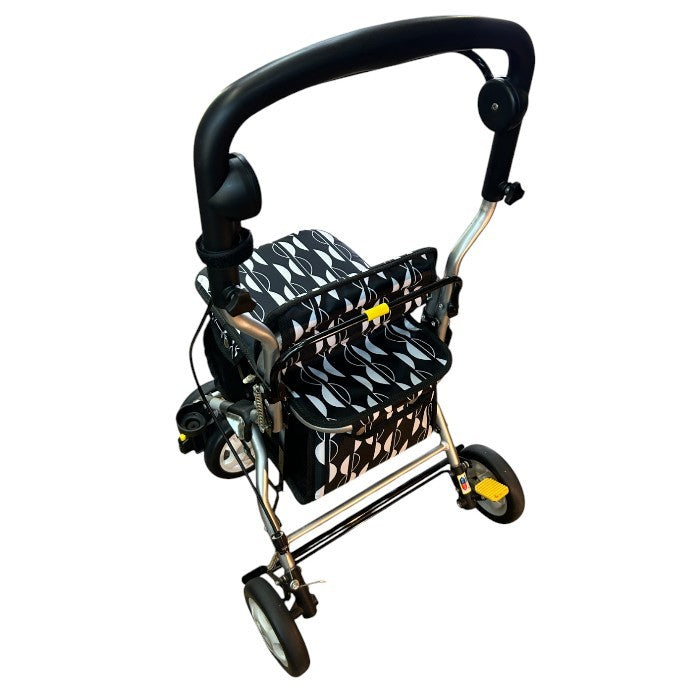幸和製作所 シルバーカー テイコブ ルーティ Ⅱ 北欧 SLM08-BK 高齢者 お出かけ おしゃれ 折りたたみ 座面付き 中古 W４
