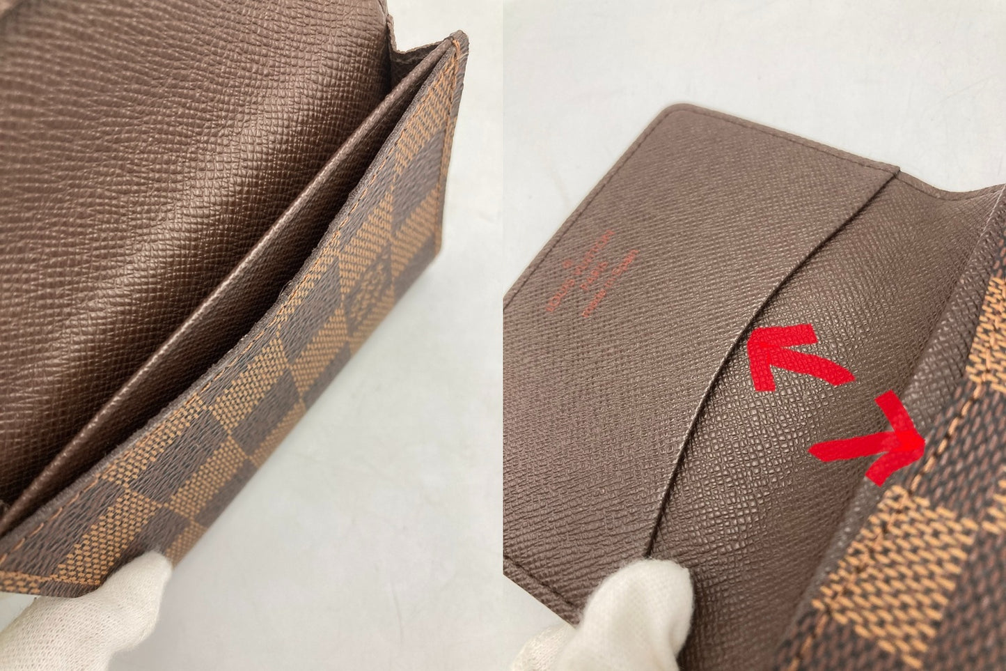 LOUIS VUITTON ルイヴィトン ダミエ アンヴェロップ カルト ドゥ ヴィジット 名刺入れ/カードケース N62920 中古 D4