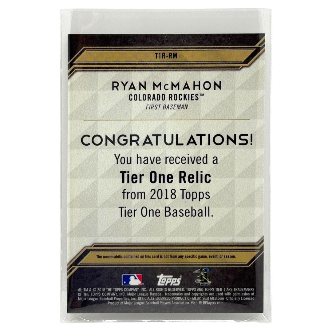 TOPPS MLBカード TIER ONE RYAN McMAHON COLORADO ROCKIES /335 #T1R-RM 中古 IT1