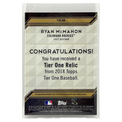 TOPPS MLBカード TIER ONE RYAN McMAHON COLORADO ROCKIES /335 #T1R-RM 中古 IT1
