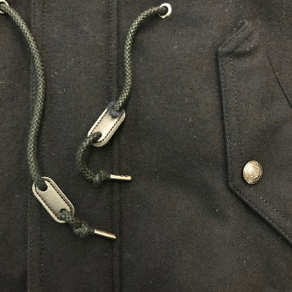 BURBERRY バーバリー ブラックレーベル ウールコート メンズ 冬 BLACK LABEL フード取り外し可 ブラック Mサイズ D1F30-628-28 中古 T1