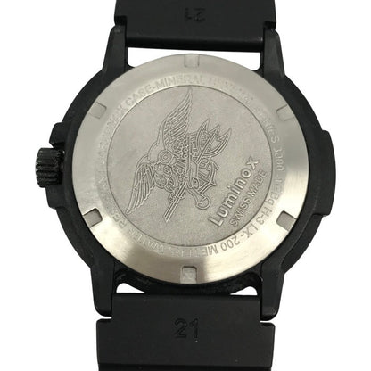 LUMINOX Original Navy Seal 3000 EVO Series 腕時計 メンズ アナログ クォーツ ラバーバンド 発光インデックス ネイビーシールズ ミリタリー ブラック 中古 T1