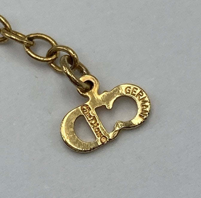 Christian Dior クリスチャンディオール GP エンブレム ネックレス 中古 D4