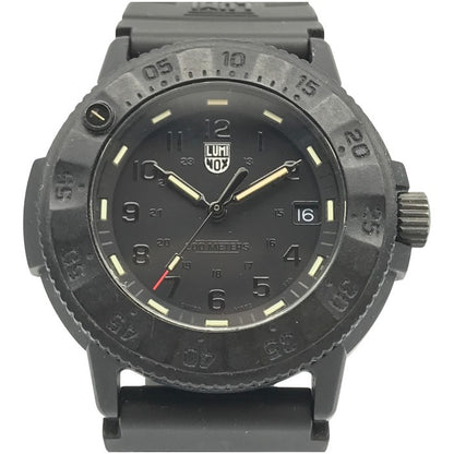 LUMINOX Original Navy Seal 3000 EVO Series 腕時計 メンズ アナログ クォーツ ラバーバンド 発光インデックス ネイビーシールズ ミリタリー ブラック 中古 T1