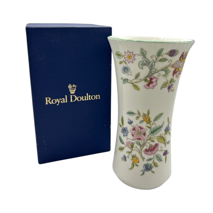MINTON ミントン ハドンホール フラワーベース 花瓶 花柄 インテリア 洋置物 中古 W４