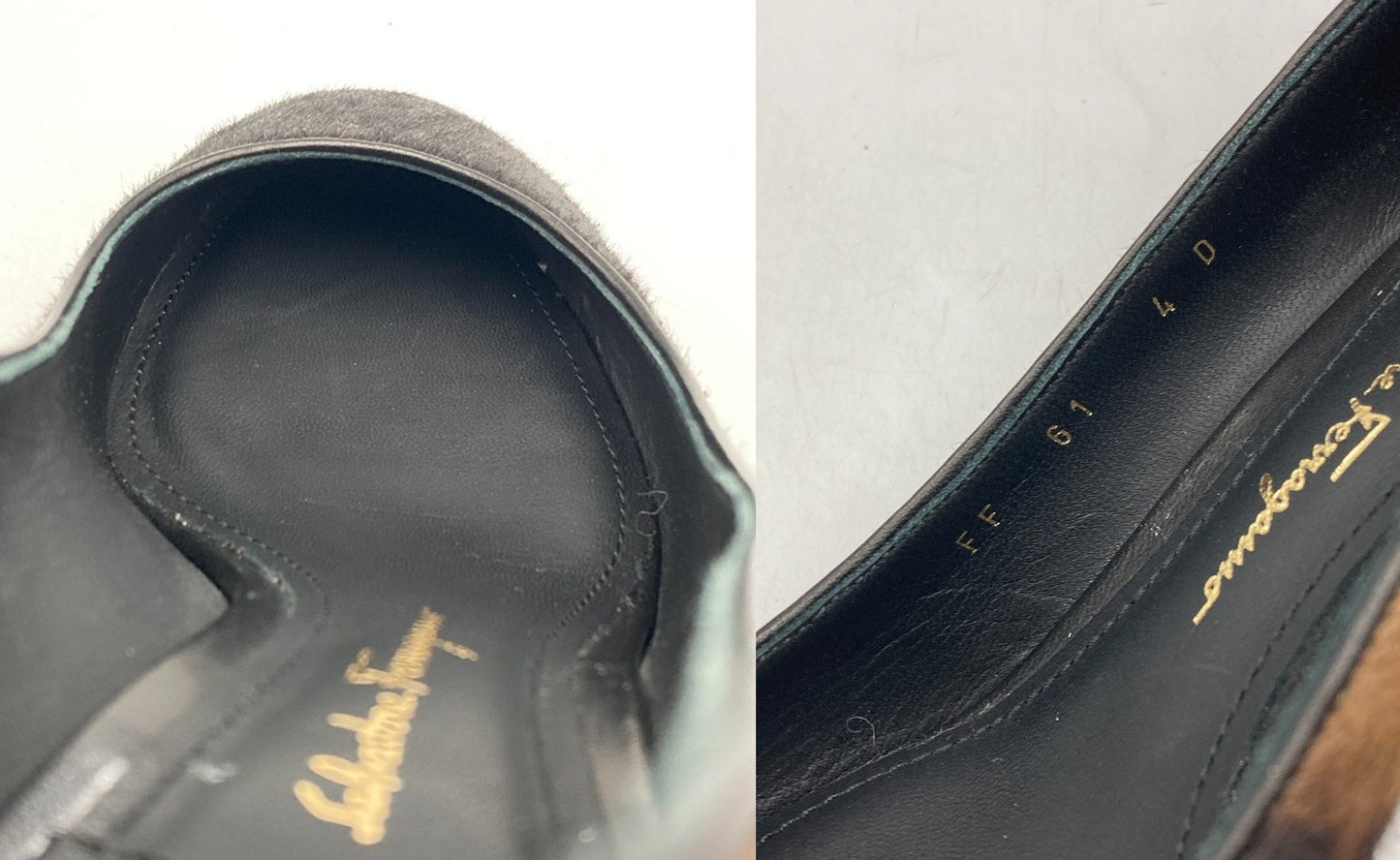 Salvatore Ferragamo サルヴァトーレフェラガモ ハラコ レオパード パンプス サイズ4 レディース 中古 D4