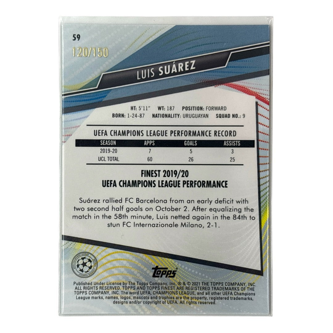 TOPPS サッカーカード FINEST LUIS SUAREZ ATLETICO DE MADRID 120/150 #59 中古 IT1