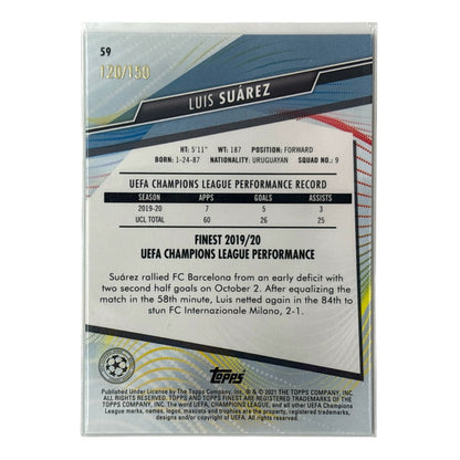 TOPPS サッカーカード FINEST LUIS SUAREZ ATLETICO DE MADRID 120/150 #59 中古 IT1