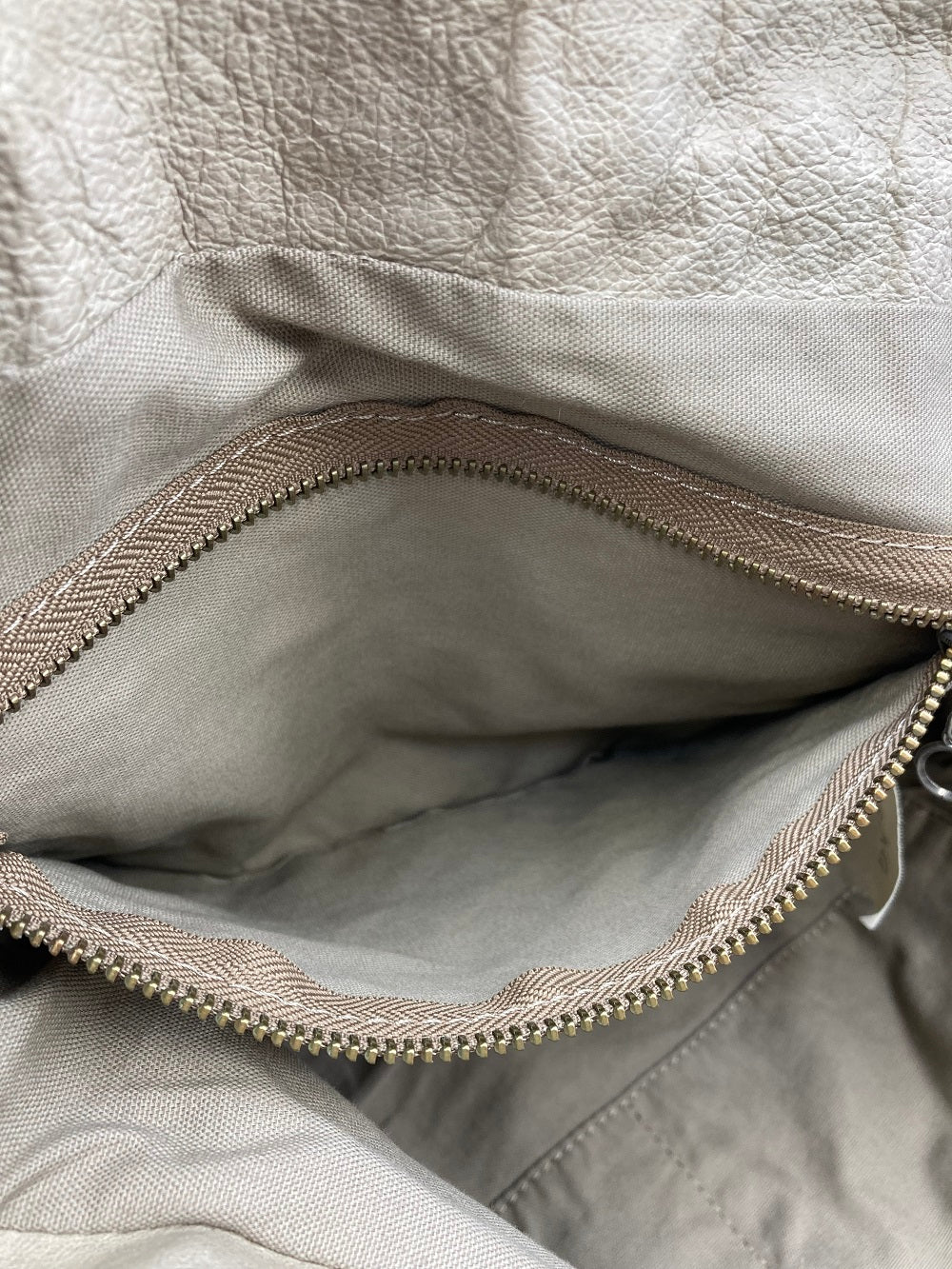 REN レン ピッグスキン 2WAY ボストンバッグ BG-121 ベージュグレイ メンズ 中古 4