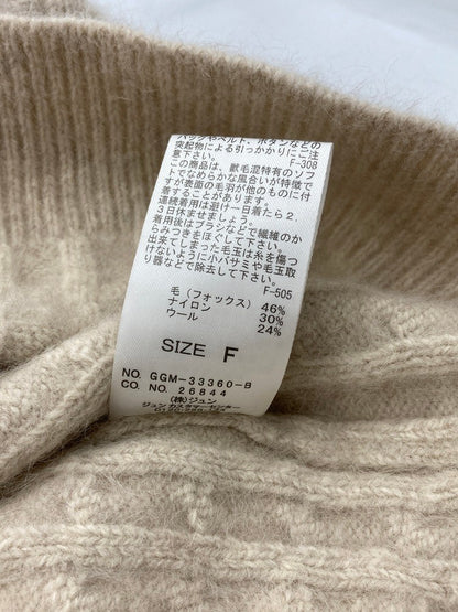 ROPE ロペ フォックスファー 46％ ケーブルニット レディース 中古 D4