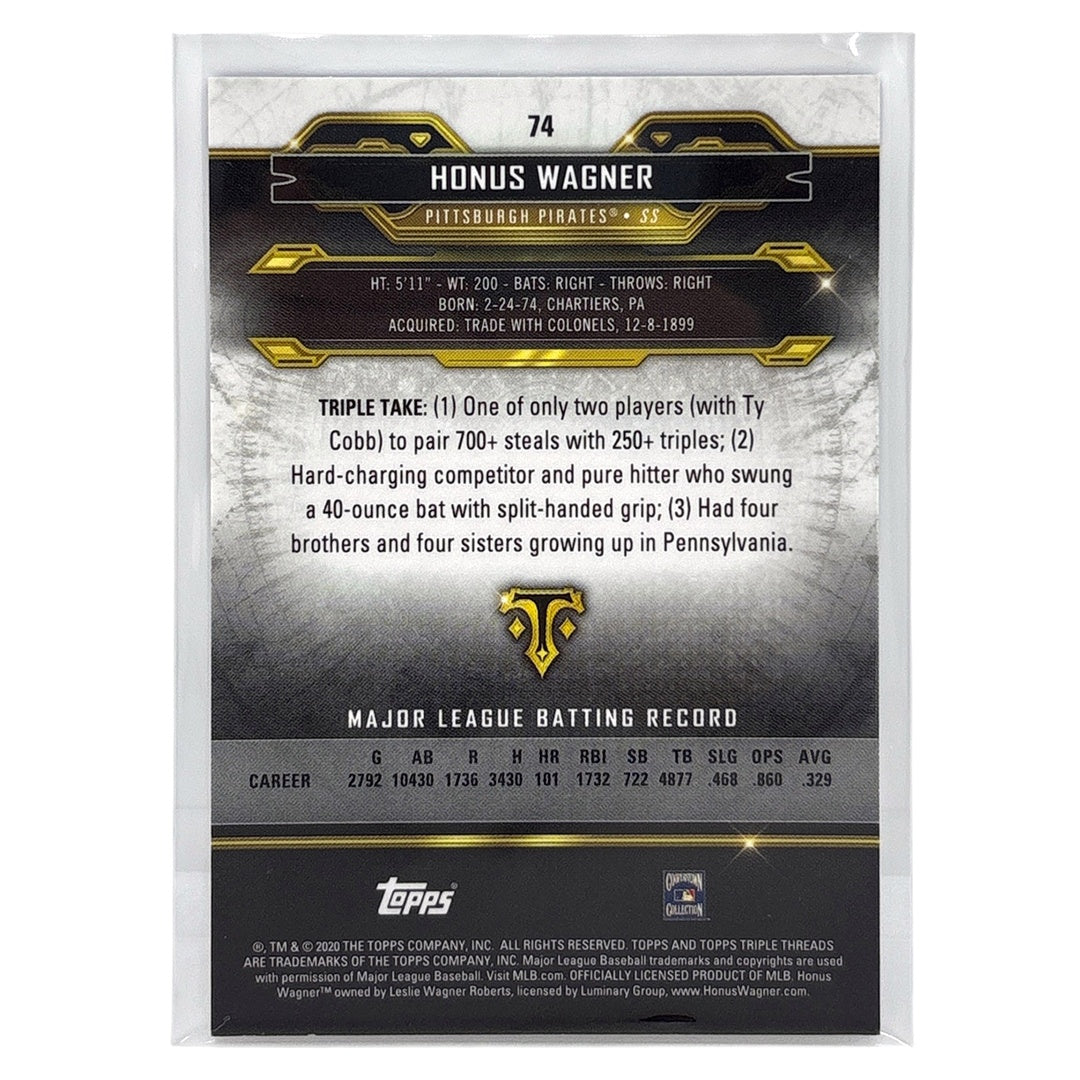 TOPPS MLBカード TRIPLE THREADS HONUS WAGNER PITTSBURGH PIRATES /299 #74 中古 IT1