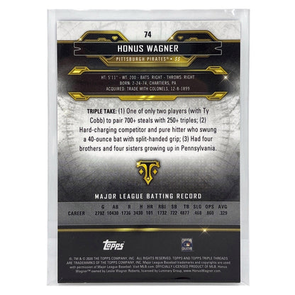TOPPS MLBカード TRIPLE THREADS HONUS WAGNER PITTSBURGH PIRATES /299 #74 中古 IT1