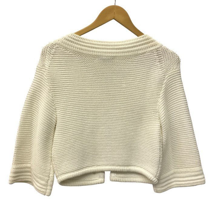 EPOCA エポカ 綿混ニット ジャケット KUB32-855-01 40 アウター レディース ホワイト 秋 冬 春 中古 W1