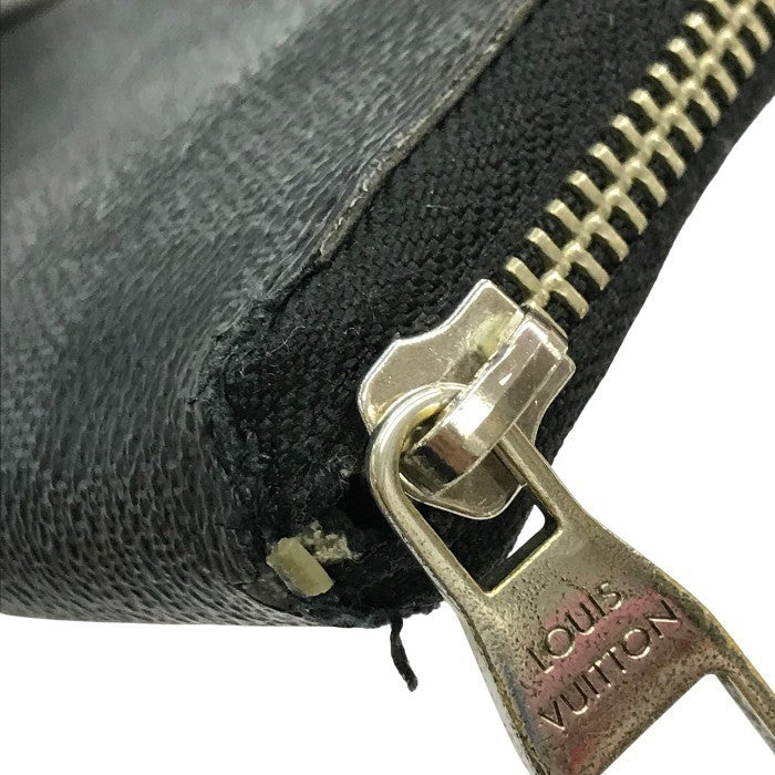 LOUIS VUITTON ルイヴィトン ダミエ グラフィット ジッピーウォレット・ヴェルティカル 長財布 メンズ ラウンドファスナー ジップ グレー N63095 中古 T1