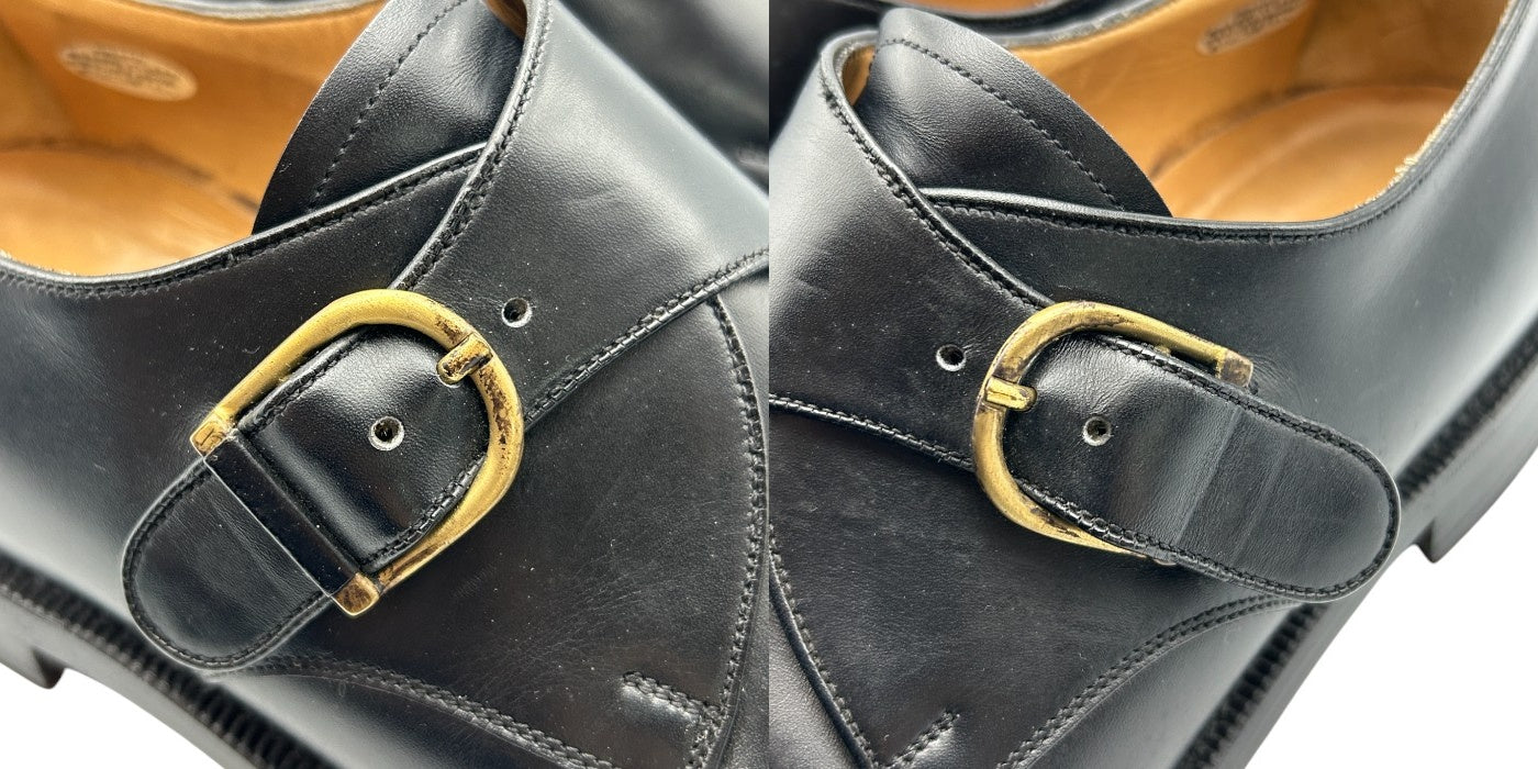 BALLY バリー シングルモンク レザー シューズ 約25.5cm 本革 靴 メンズ ビジネス 中古 W４