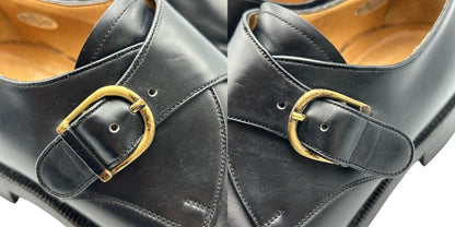 BALLY バリー シングルモンク レザー シューズ 約25.5cm 本革 靴 メンズ ビジネス 中古 W４