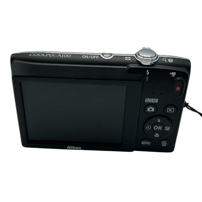 Nikon ニコン COOLPIX デジタルカメラ シルバー 光学5倍ズーム コンパクト 薄型 A100SL デジカメ クールピクス カメラ 撮影 動画 中古 W４