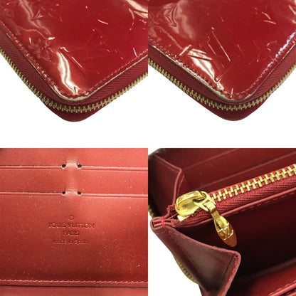 LOUIS VUITTON ルイヴィトン ヴェルニ ジッピーウォレット 長財布 レディース エナメル ラウンドファスナー ジップ 小銭入れ付き レッド M90200 中古 T1