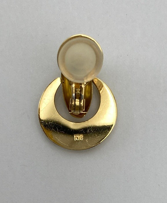 K18 スイングサークル イヤリング シングル 中古 D4