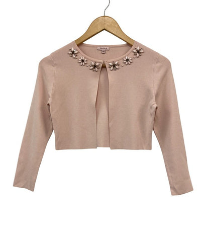 TOCCA トッカ ビジュー付 ボレロ カーディガン サイズXS ピンク 中古 D4