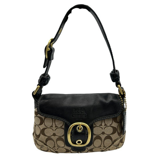 COACH コーチ ワンショルダー バッグ 11441 鞄 トート レザー キャンバス ミニソーホー 中古 W４