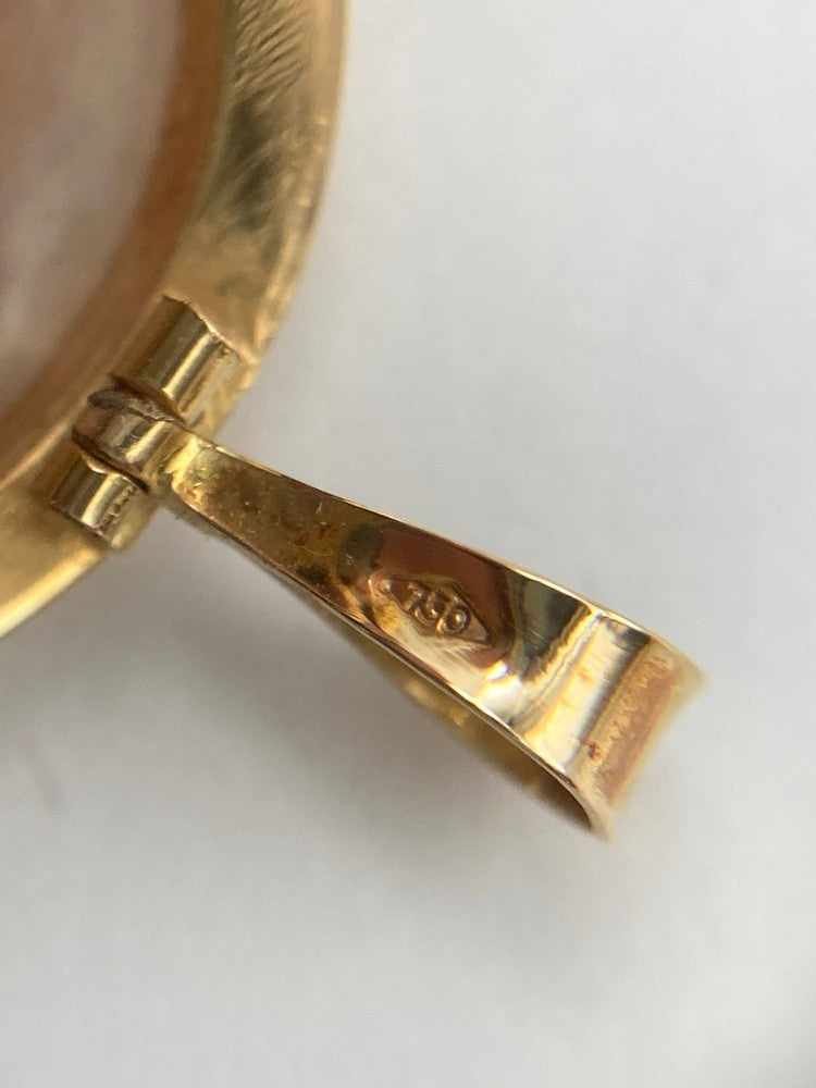 K18 カメオ ブローチ/ペンダントトップ 中古 D4