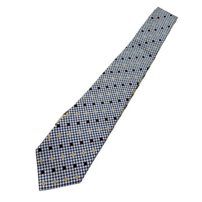 giraffe ジラフ リバーシブル ネクタイ メンズ ストライプ 水玉  千鳥格子 ビジネス シルク 中古 W４