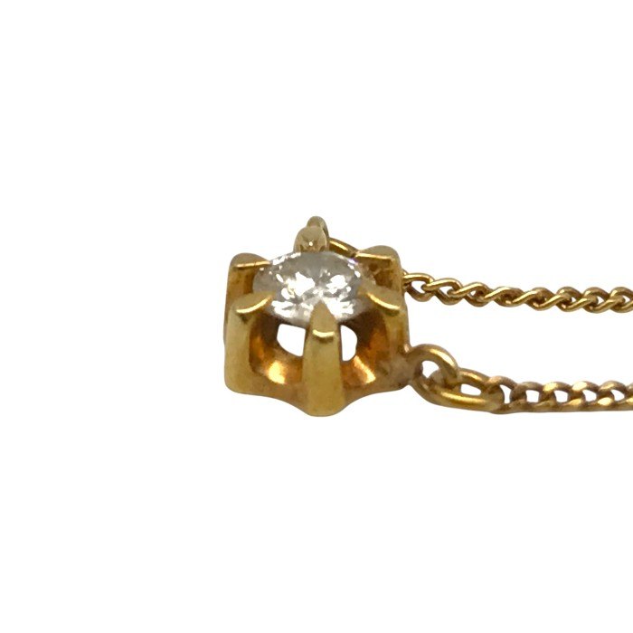 K18/ダイヤ0.18ct ネックレス レディース 喜平チェーン ゴールド 40cm 中古 T1