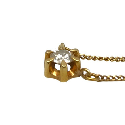 K18/ダイヤ0.18ct ネックレス レディース 喜平チェーン ゴールド 40cm 中古 T1