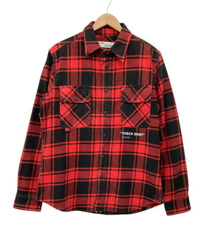 OFF-WHITE オフホワイト クオート フランネルシャツ サイズM 中古 D4