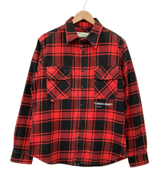 OFF-WHITE オフホワイト クオート フランネルシャツ サイズM 中古 D4