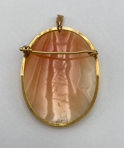 K18 シェルカメオ ブローチ 女性の横顔 中古 4