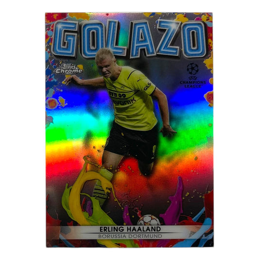 TOPPS サッカーカード CHROME ERLING HAALAND BORUSSIA DORTMUND #G-1 中古 IT2