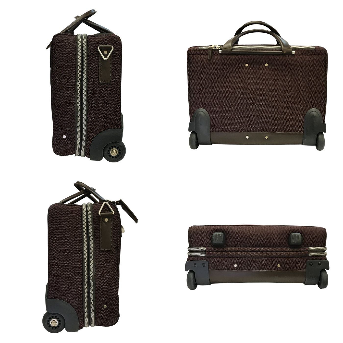 Paul Smith ポールスミス キャリーケース メンズ スーツケース 2way ショルダーバッグ ビジネス トラベル 旅行 ACE製 ヘリンボーン レッド系 中古 T1