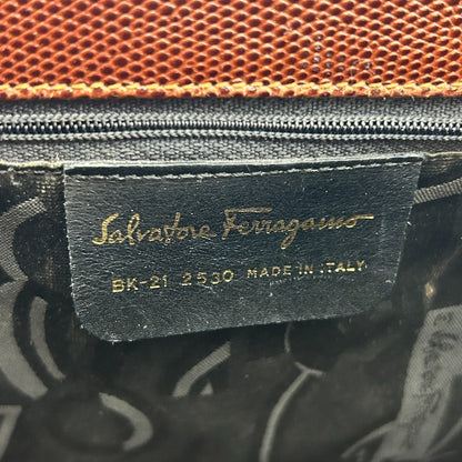 Salvatore Ferragamo サルヴァトーレ フェラガモ レザー トートバッグ 本革 ブランド レディース 鞄 ブラウン A4 通勤 お出かけ 中古 W４