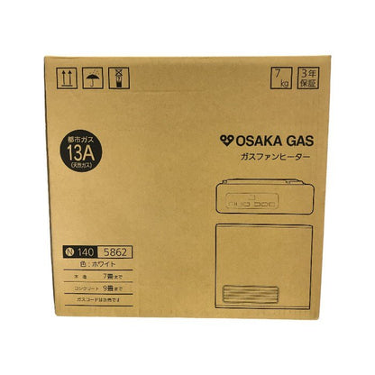大阪ガス ガスファンヒーター ホワイト 都市ガス用 木造～7畳/コンクリート～9畳 140-5862-13A 中古 T1