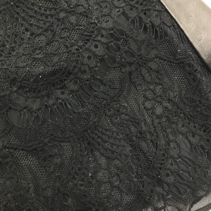 NERO センソユニコ ベスト レディース 羊革 ジレ レース シフォン ブラック 01146002 中古 T1