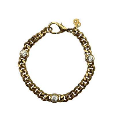 Christian Dior クリスチャンディオール ビジュー付き ブレスレット 中古 D4