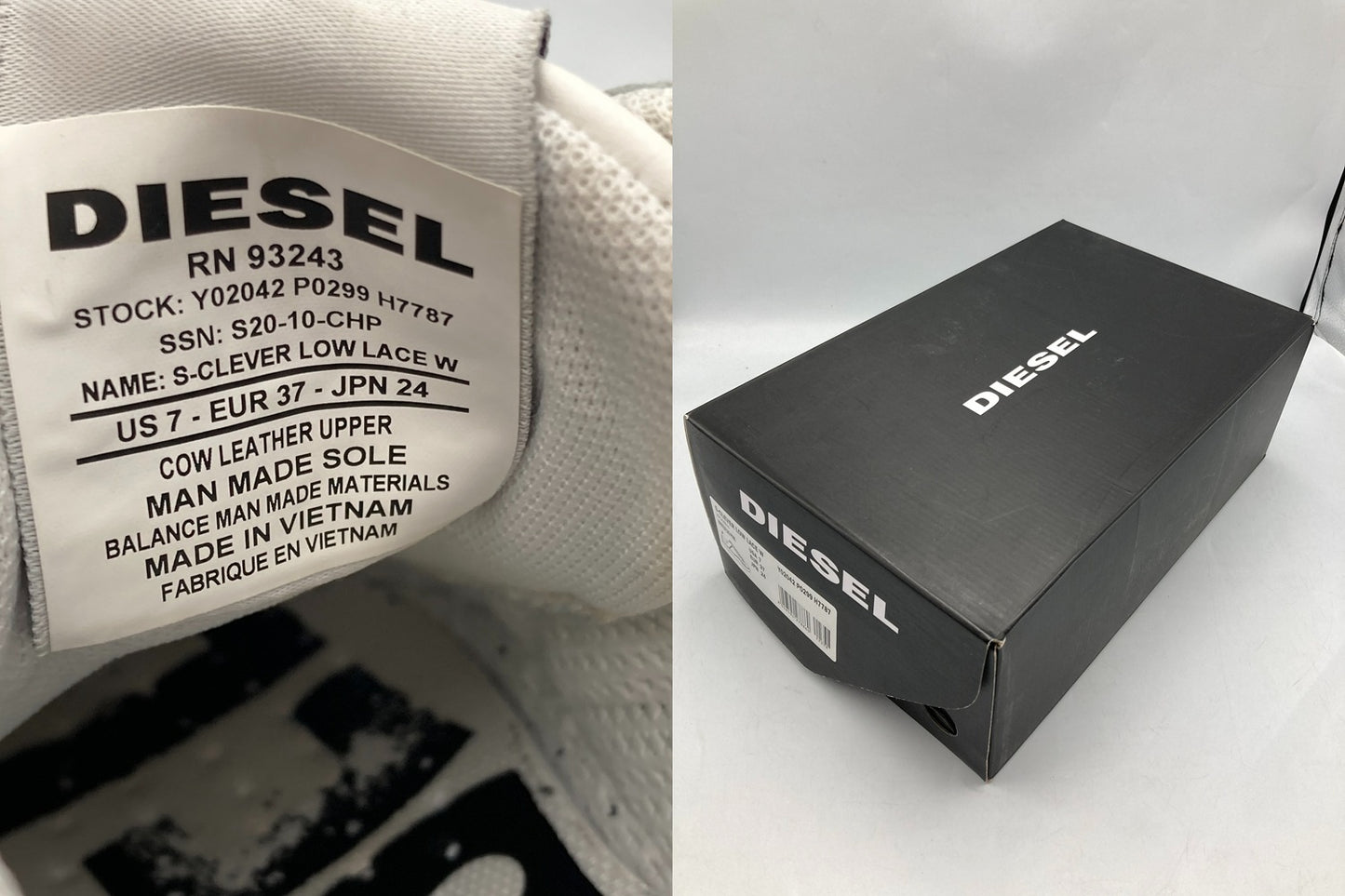 DIESEL ディーゼル S-CLEVER LOW LACE W スニーカー レディース サイズ24cm 中古 D4