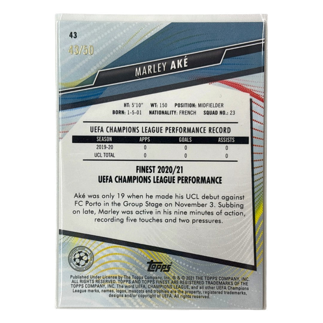TOPPS サッカーカード FINEST MARLEY AKE OLYMPIQUE DE MARSEILLE 43/50 #43 中古 IT1