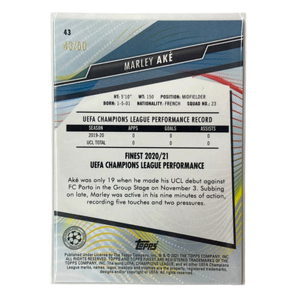 TOPPS サッカーカード FINEST MARLEY AKE OLYMPIQUE DE MARSEILLE 43/50 #43 中古 IT1