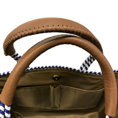 WOVEN ウーヴン メルカドバック レディース ネイビー ホワイト 中古 N1