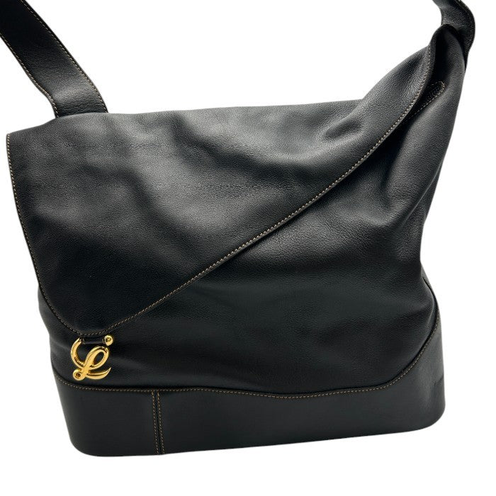 LOEWE ロエベ アントン ショルダーバッグ レディース レザー ヴィンテージ ブラック ブランド 肩掛け 希少 鞄 中古 W４
