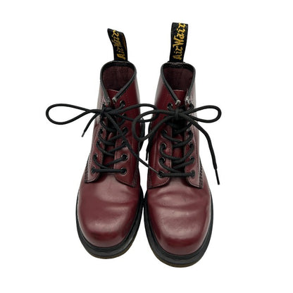 Dr.Martens ドクターマーチン 6ホールブーツ UK6 (約25.0cm) バーガンディ AW006 靴 シューズ レザー レディース 中古 W1