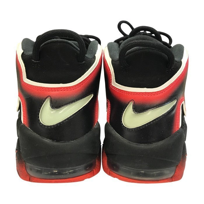 NIKE エア モア アップテンポ 96 スニーカー メンズ ミッドカット バスケット AIR MORE UPTEMPO ブラック/レッド 28.5㎝ CJ6129-001 中古 T1