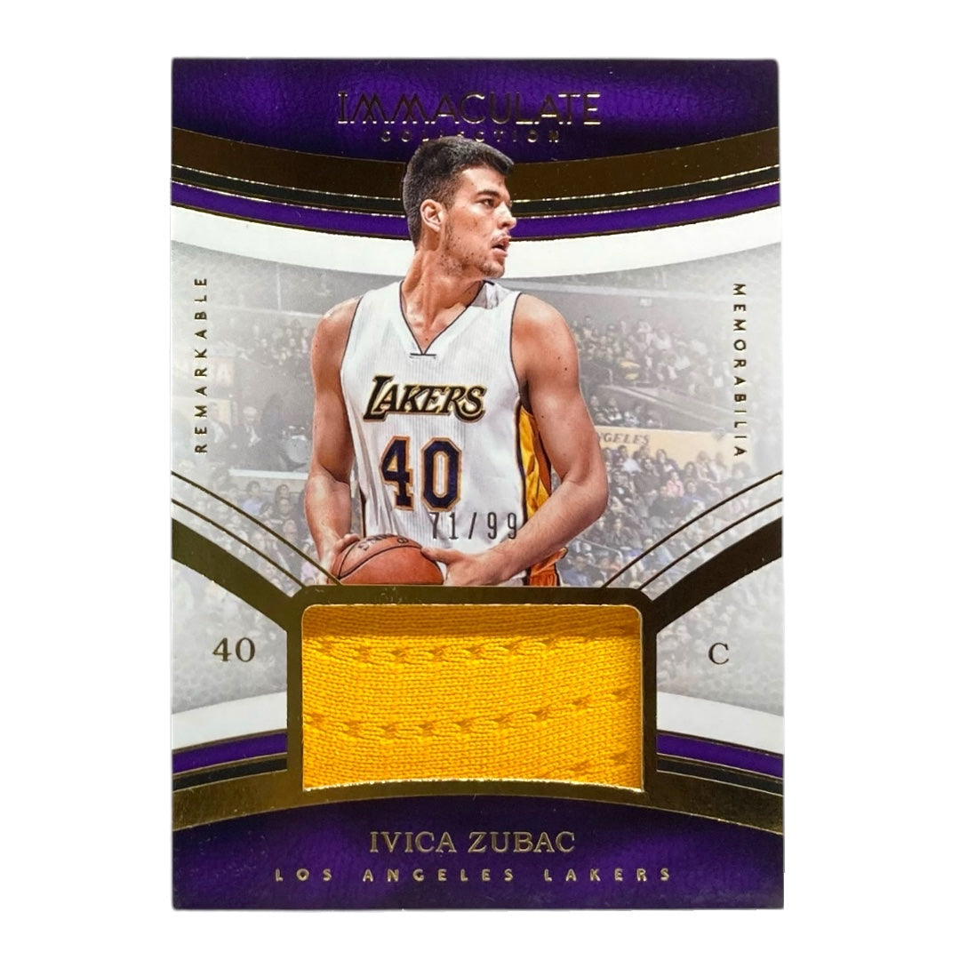 PANINI NBAカード IMMACULATE COLLECTION IVICA ZUBAC LOS ANGELES LAKERS /99 #RM-IVZ 中古 IT2