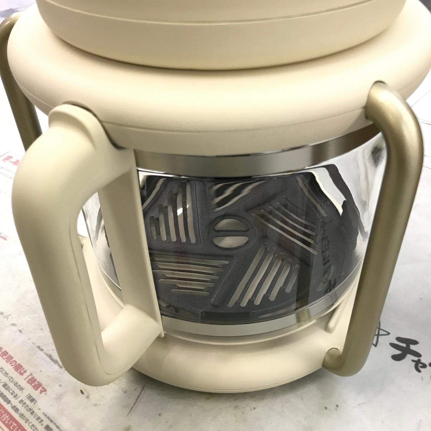 BRUNO ブルーノ ガラスエアフライヤー ノンフライヤー ノンオイル ヘルシー アイボリー BOE122-IV 中古 Y1